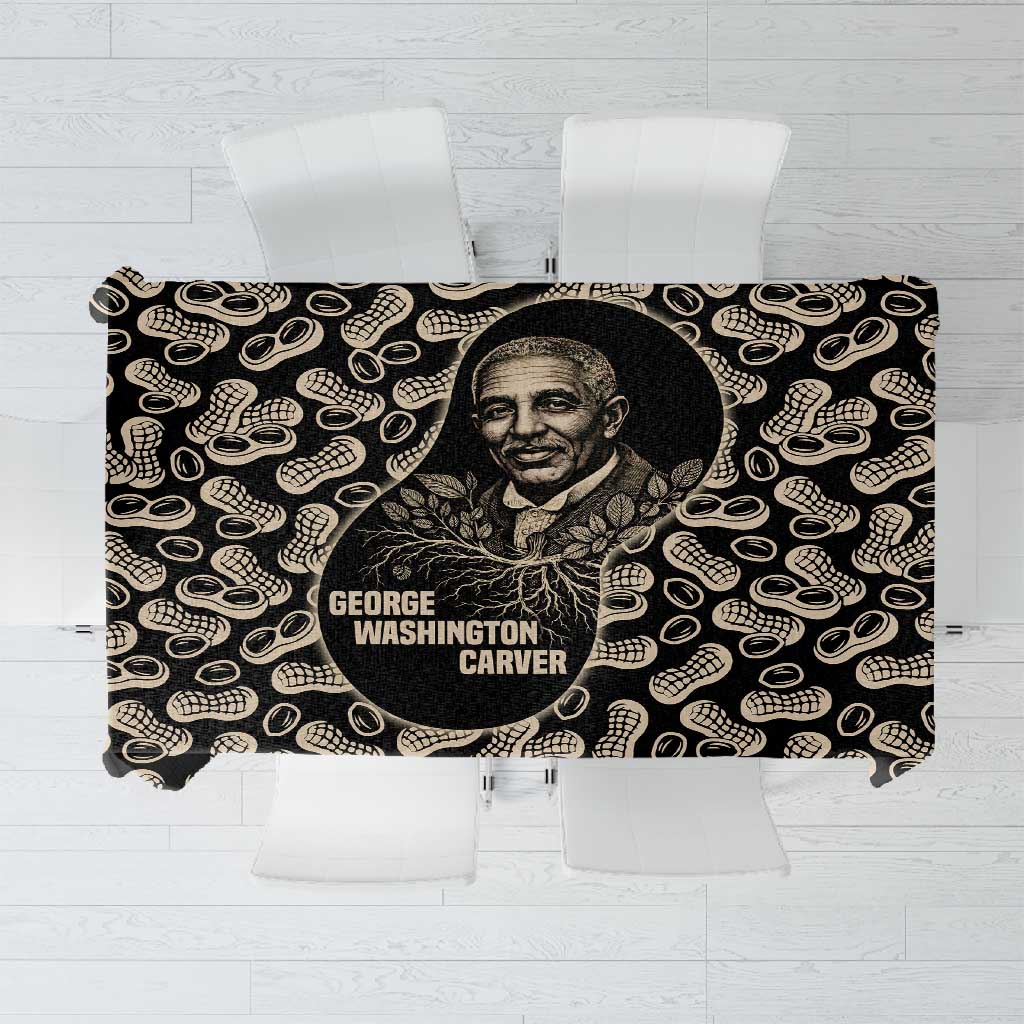 George Washington Carver Tablecloth Peanut From Soil Comes Knowledge Quote and Agricultural Roots - Wonder Print Shop