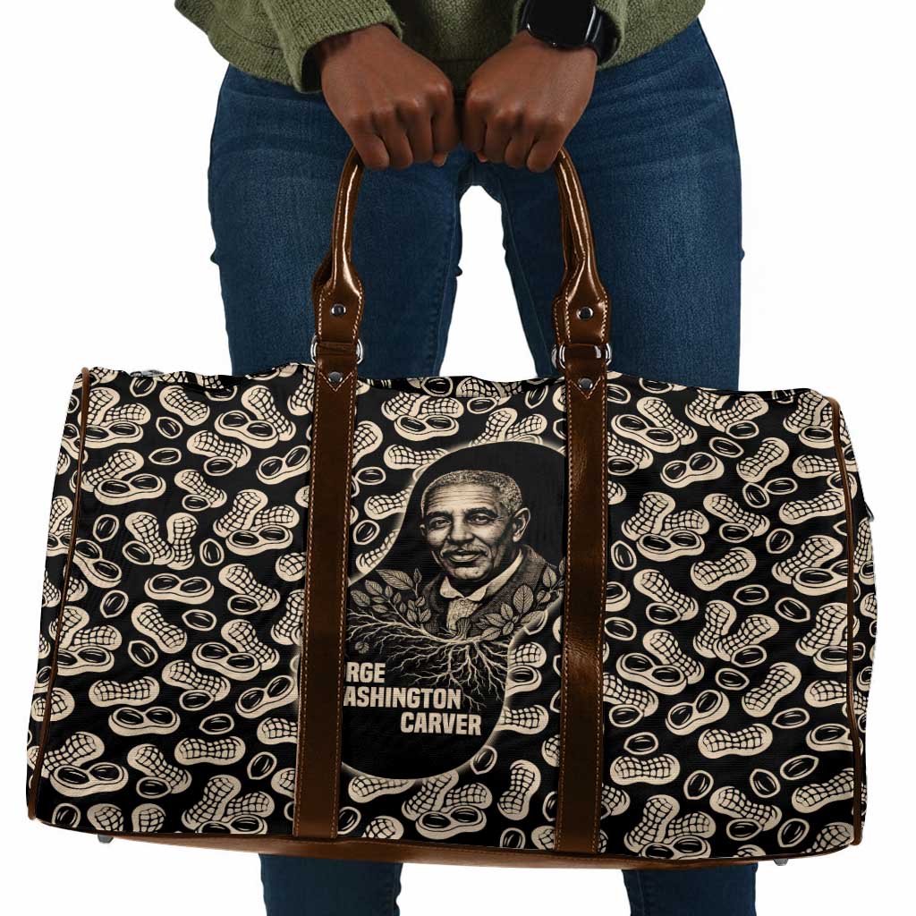 George Washington Carver Travel Bag Peanut From Soil Comes Knowledge Quote and Agricultural Roots - Wonder Print Shop