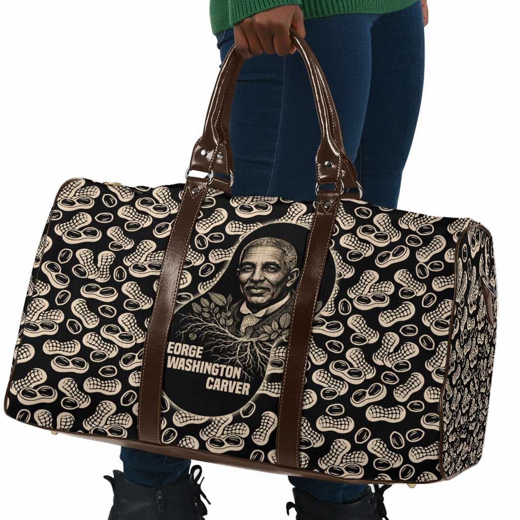 George Washington Carver Travel Bag Peanut From Soil Comes Knowledge Quote and Agricultural Roots - Wonder Print Shop
