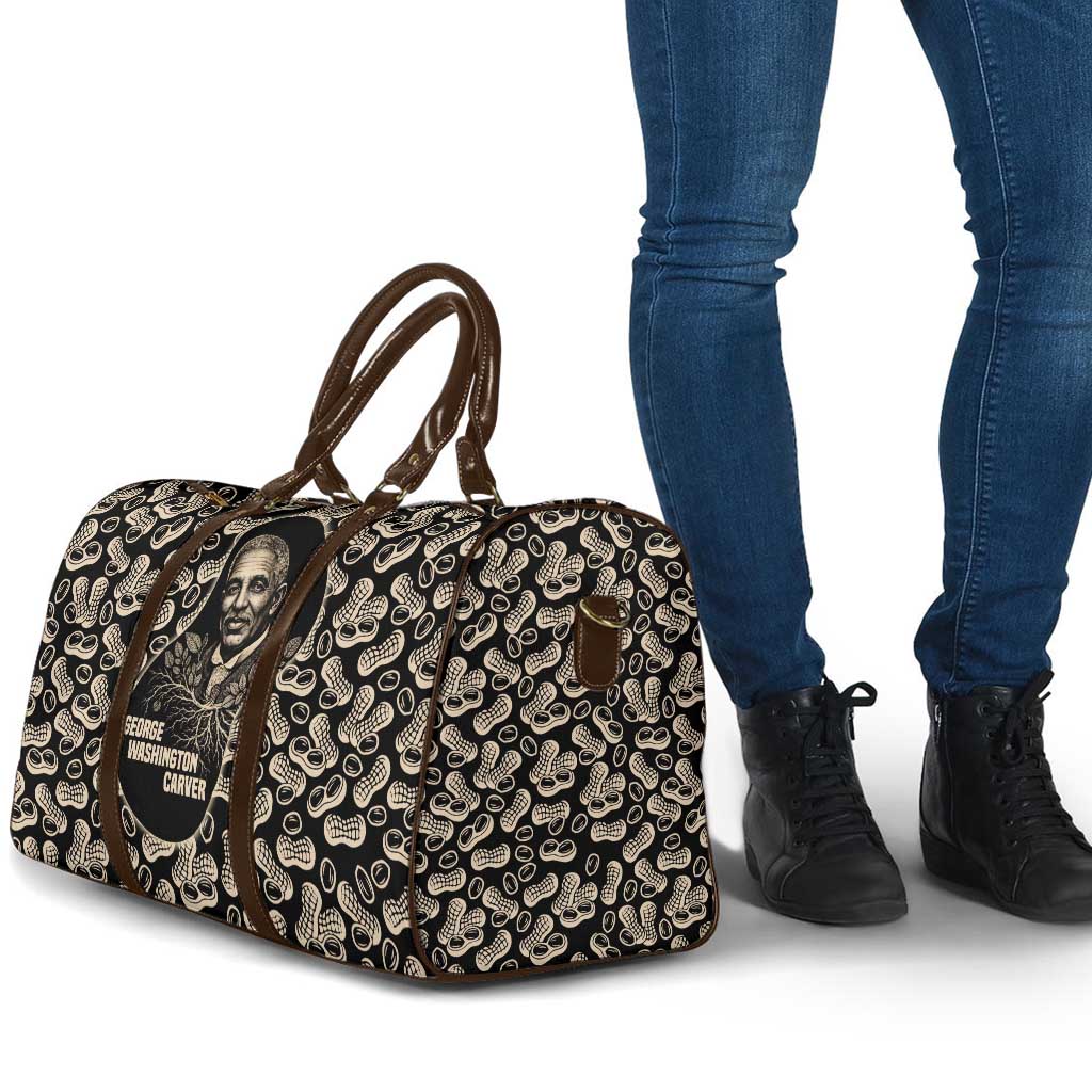 George Washington Carver Travel Bag Peanut From Soil Comes Knowledge Quote and Agricultural Roots - Wonder Print Shop