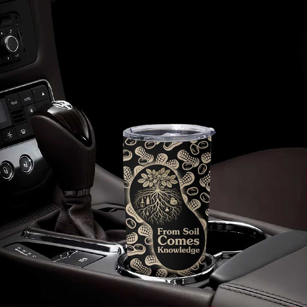 George Washington Carver Tumbler Cup Peanut From Soil Comes Knowledge Quote and Agricultural Roots - Wonder Print Shop