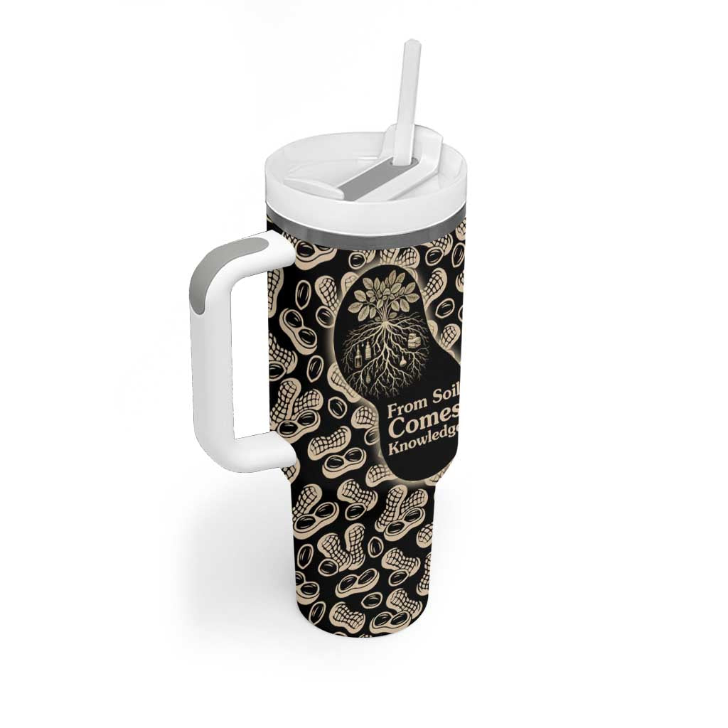 George Washington Carver Tumbler With Handle Peanut From Soil Comes Knowledge Quote and Agricultural Roots - Wonder Print Shop