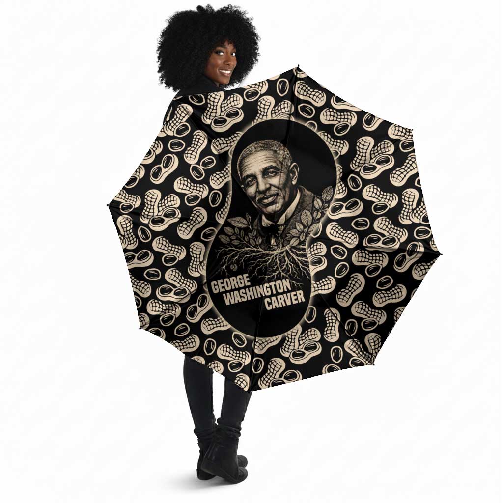 George Washington Carver Umbrella Peanut From Soil Comes Knowledge Quote and Agricultural Roots - Wonder Print Shop