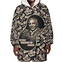 George Washington Carver Wearable Blanket Hoodie Peanut From Soil Comes Knowledge Quote and Agricultural Roots - Wonder Print Shop