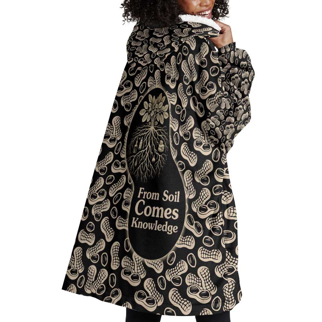 George Washington Carver Wearable Blanket Hoodie Peanut From Soil Comes Knowledge Quote and Agricultural Roots - Wonder Print Shop