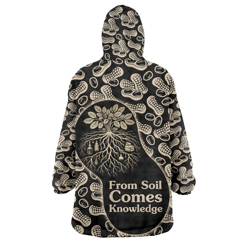 George Washington Carver Wearable Blanket Hoodie Peanut From Soil Comes Knowledge Quote and Agricultural Roots - Wonder Print Shop