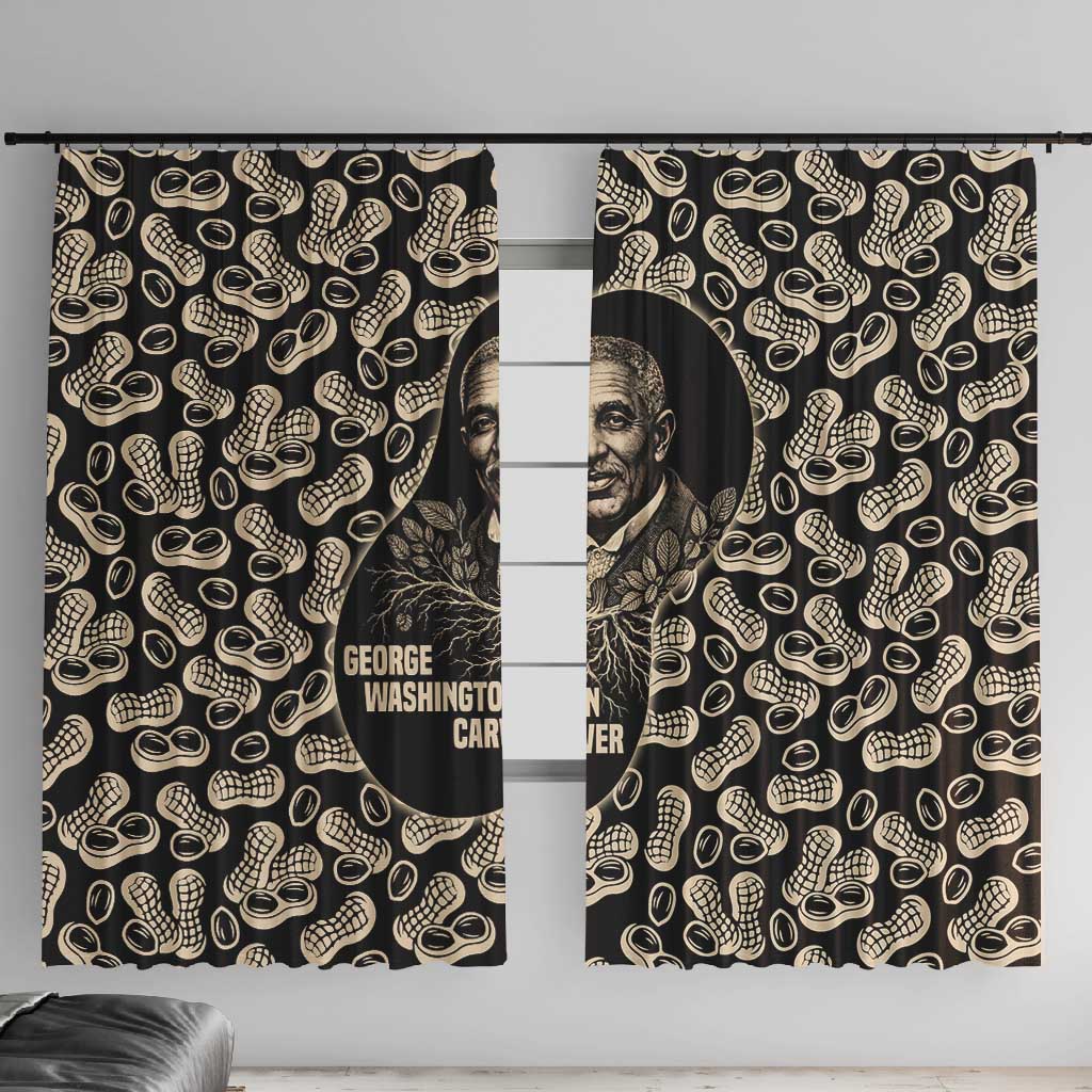George Washington Carver Window Curtain Peanut From Soil Comes Knowledge Quote and Agricultural Roots - Wonder Print Shop