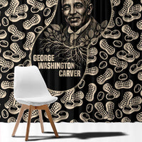 George Washington Carver Window Curtain Peanut From Soil Comes Knowledge Quote and Agricultural Roots - Wonder Print Shop
