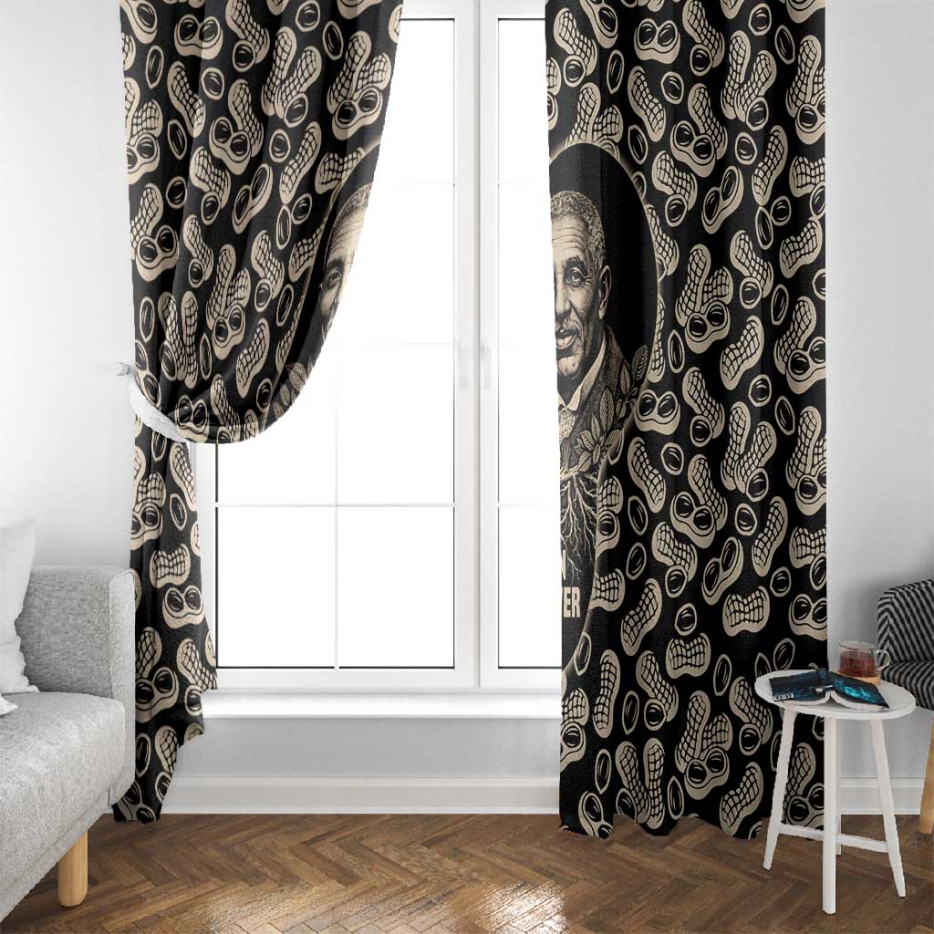 George Washington Carver Window Curtain Peanut From Soil Comes Knowledge Quote and Agricultural Roots - Wonder Print Shop