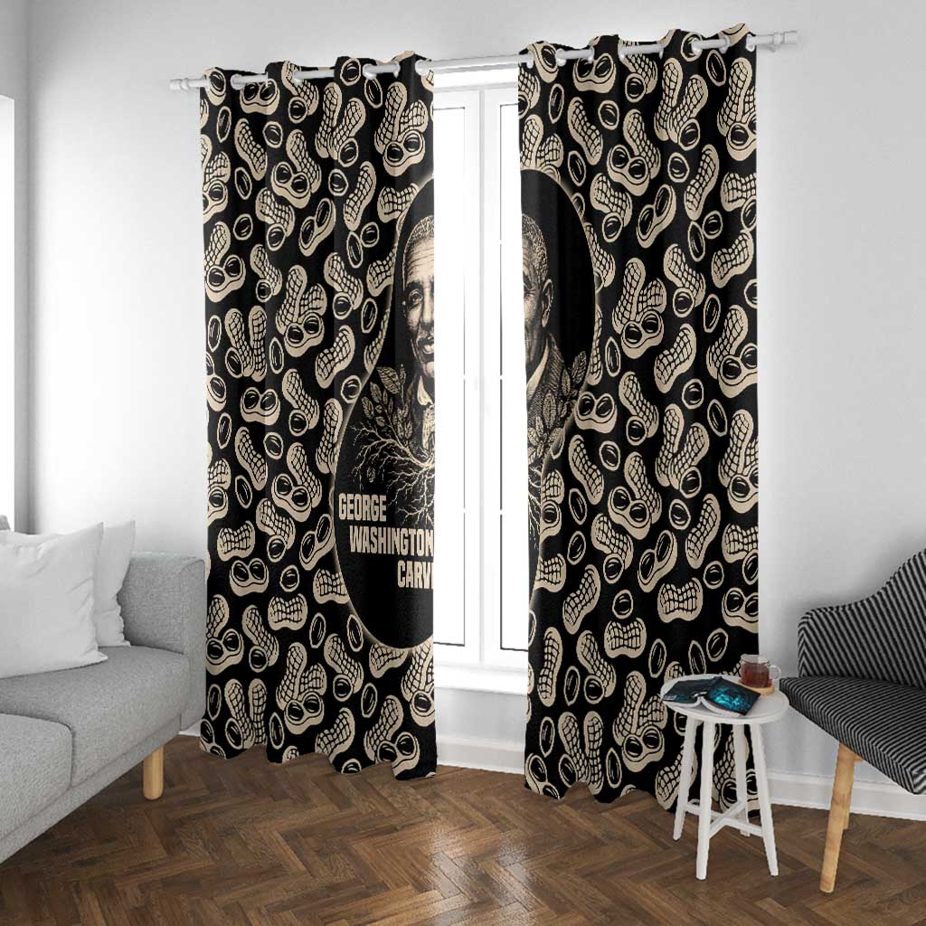George Washington Carver Window Curtain Peanut From Soil Comes Knowledge Quote and Agricultural Roots - Wonder Print Shop