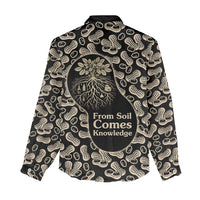 George Washington Carver Women Casual Shirt Peanut From Soil Comes Knowledge Quote and Agricultural Roots - Wonder Print Shop