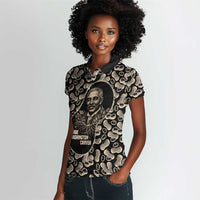 George Washington Carver Women Polo Shirt Peanut From Soil Comes Knowledge Quote and Agricultural Roots - Wonder Print Shop