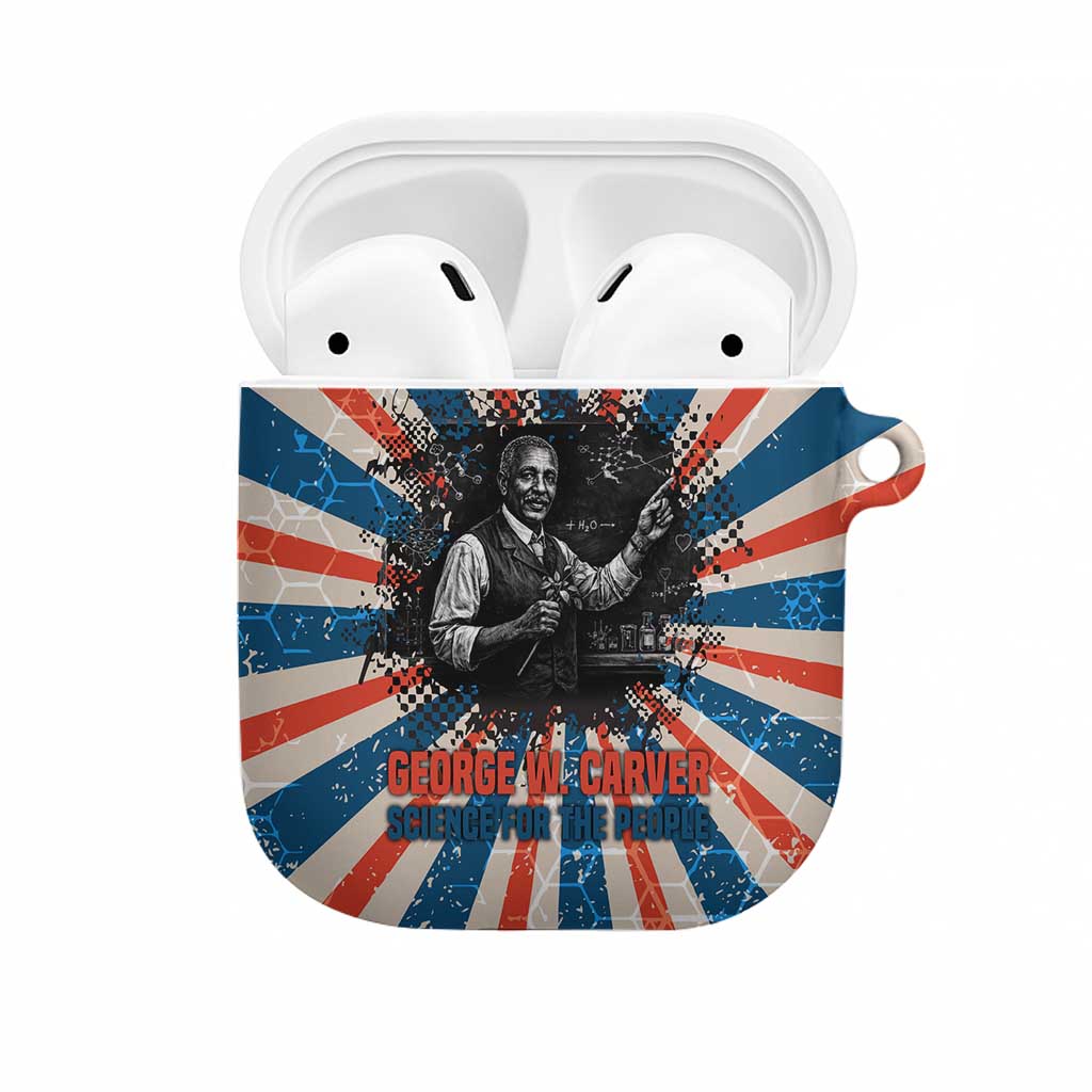 George Washington Carver AirPods Case with Science Teaching Scene, Education Is the Key Quote - Wonder Print Shop