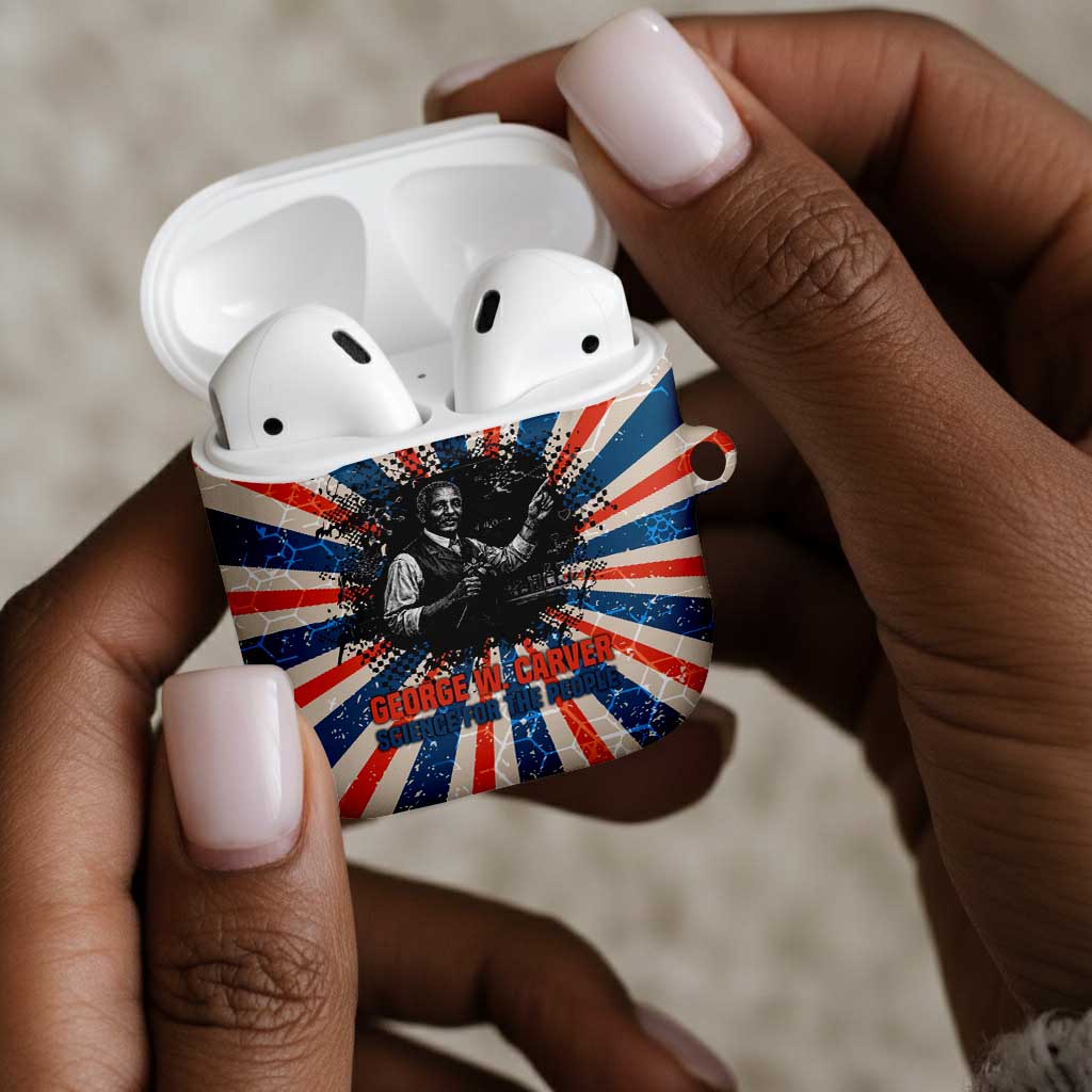 George Washington Carver AirPods Case with Science Teaching Scene, Education Is the Key Quote - Wonder Print Shop