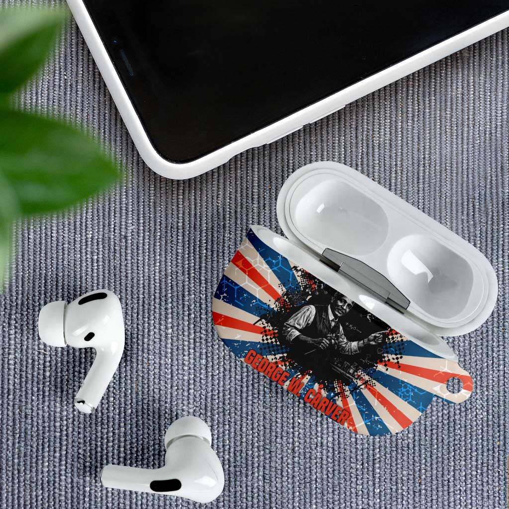 George Washington Carver AirPods Case with Science Teaching Scene, Education Is the Key Quote - Wonder Print Shop