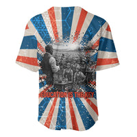 George Washington Carver Baseball Jersey with Science Teaching Scene, Education Is the Key Quote - Wonder Print Shop