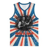 George Washington Carver Basketball Jersey with Science Teaching Scene, Education Is the Key Quote - Wonder Print Shop