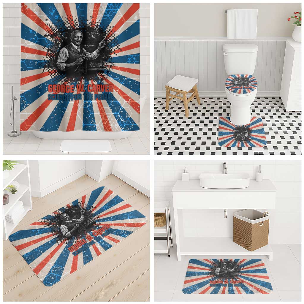 George Washington Carver Bathroom Set with Science Teaching Scene, Education Is the Key Quote - Wonder Print Shop