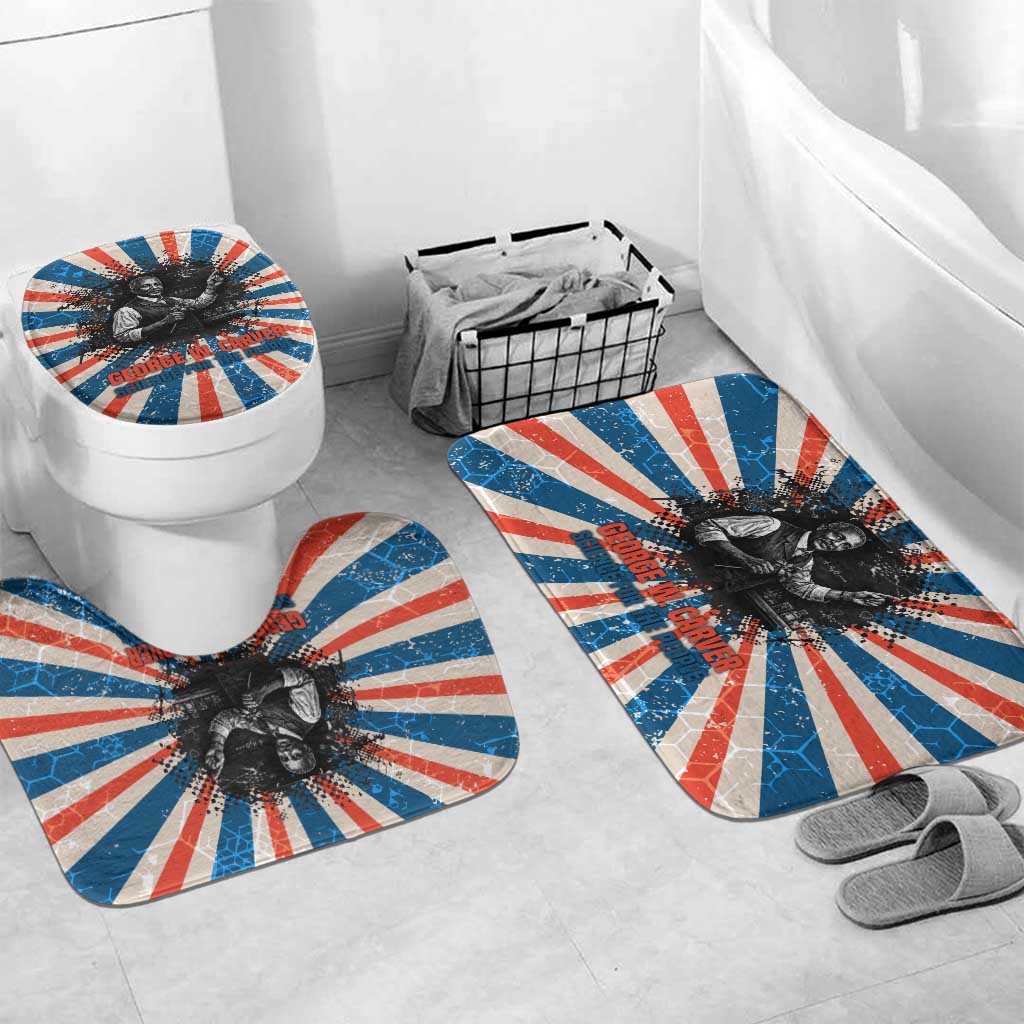 George Washington Carver Bathroom Set with Science Teaching Scene, Education Is the Key Quote - Wonder Print Shop