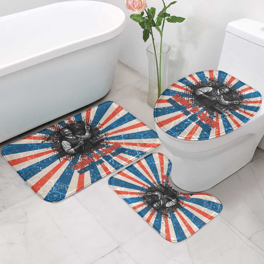 George Washington Carver Bathroom Set with Science Teaching Scene, Education Is the Key Quote - Wonder Print Shop
