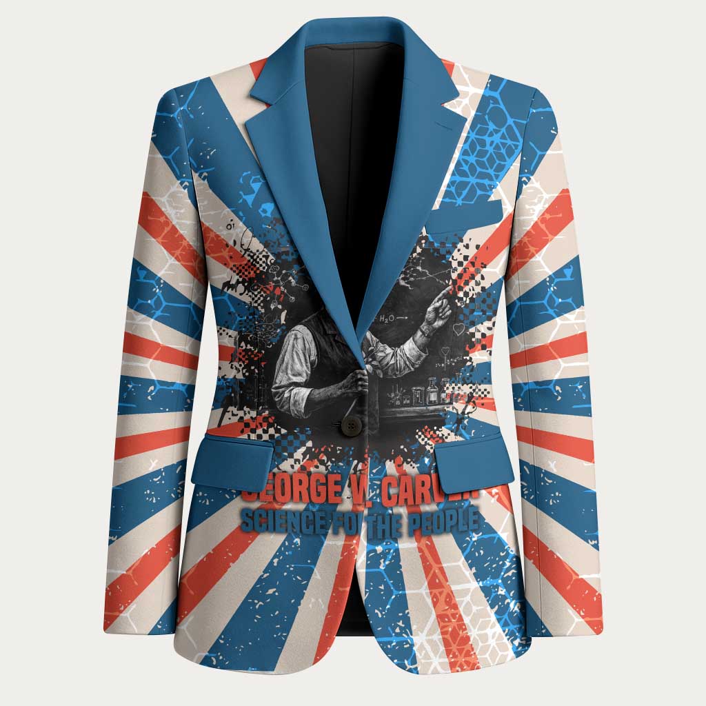 George Washington Carver Blazer with Science Teaching Scene, Education Is the Key Quote - Wonder Print Shop