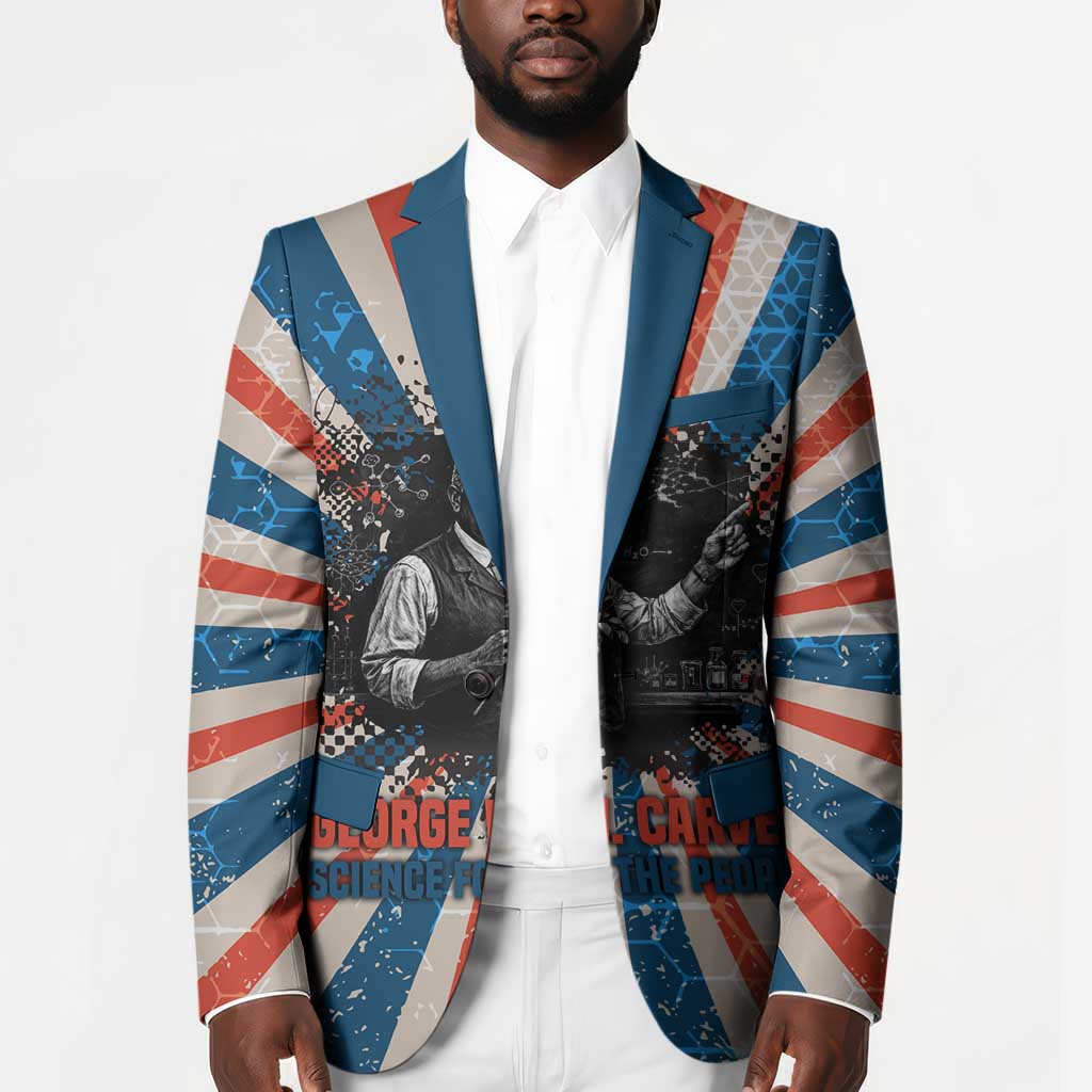 George Washington Carver Blazer with Science Teaching Scene, Education Is the Key Quote - Wonder Print Shop
