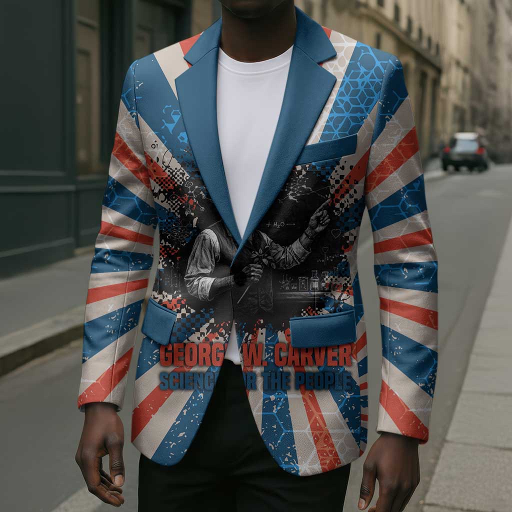 George Washington Carver Blazer with Science Teaching Scene, Education Is the Key Quote - Wonder Print Shop