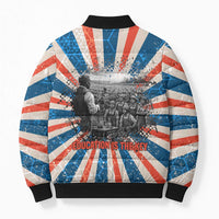 George Washington Carver Bomber Puffer Jacket with Science Teaching Scene, Education Is the Key Quote - Wonder Print Shop