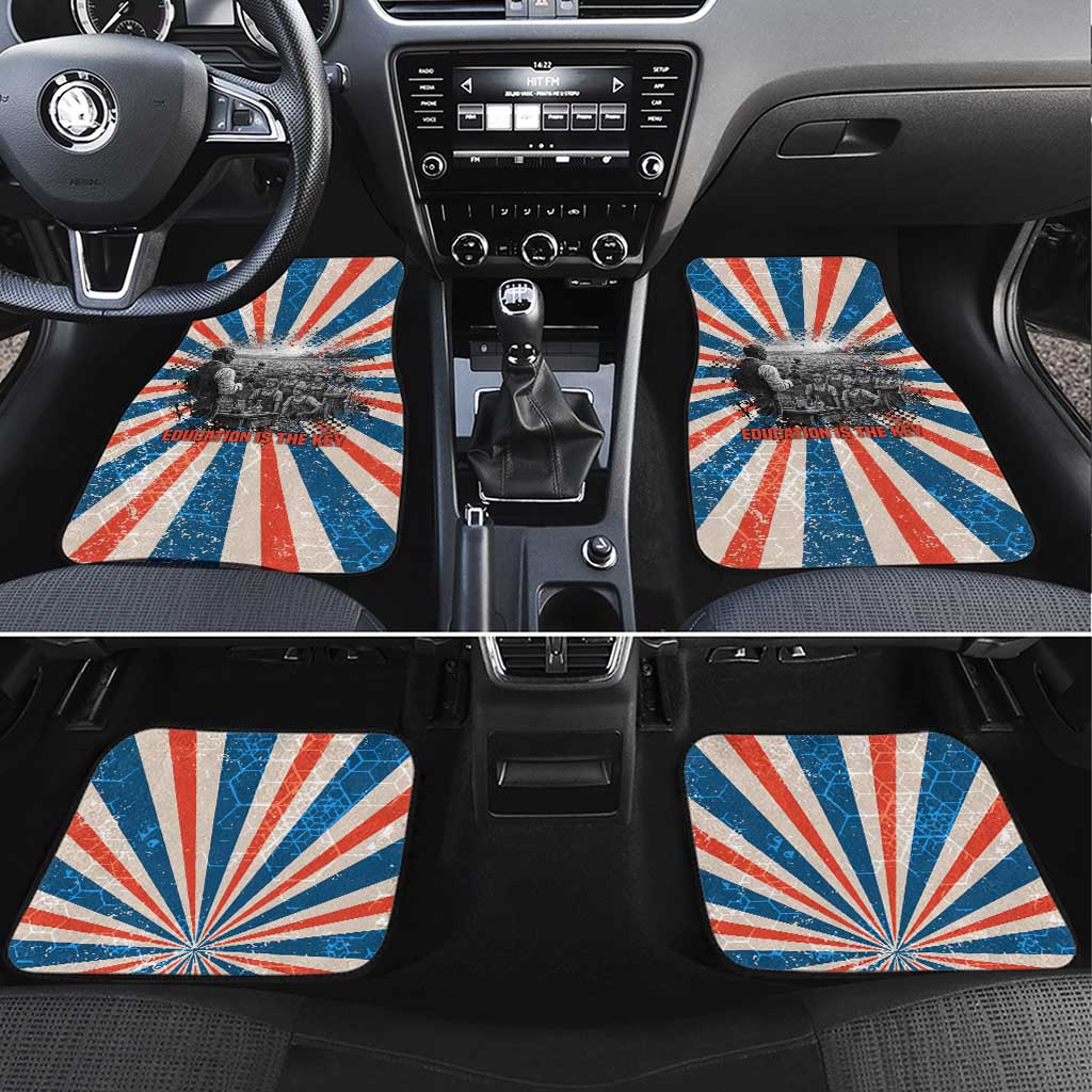 George Washington Carver Car Mats with Science Teaching Scene, Education Is the Key Quote - Wonder Print Shop