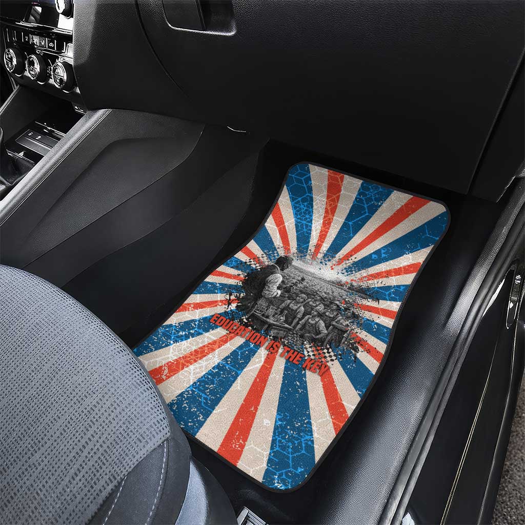 George Washington Carver Car Mats with Science Teaching Scene, Education Is the Key Quote - Wonder Print Shop