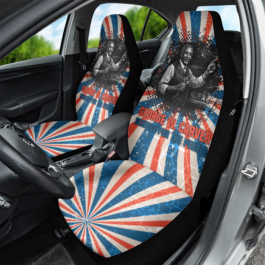 George Washington Carver Car Seat Cover with Science Teaching Scene, Education Is the Key Quote - Wonder Print Shop