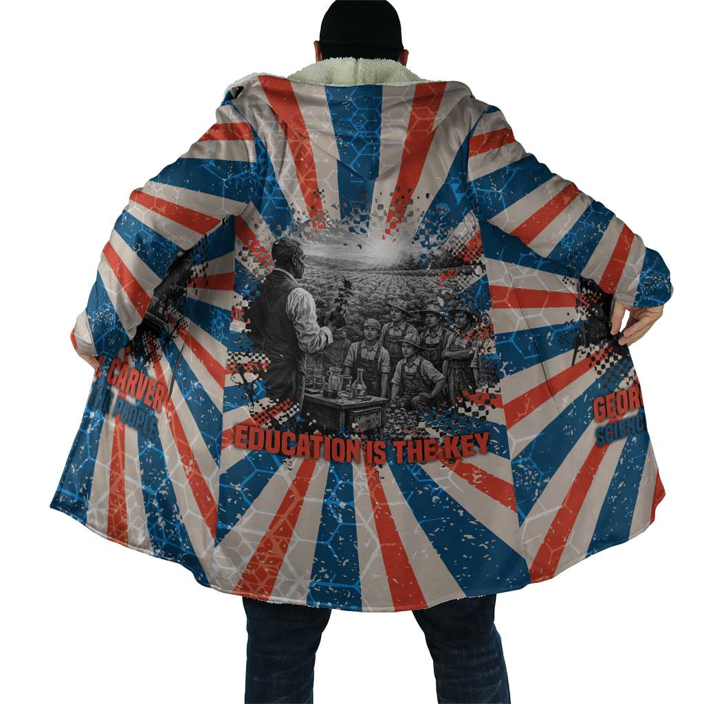 George Washington Carver Cloak with Science Teaching Scene, Education Is the Key Quote - Wonder Print Shop