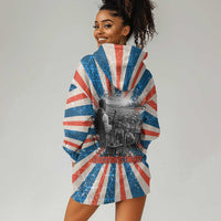 George Washington Carver Hoodie Dress with Science Teaching Scene, Education Is the Key Quote - Wonder Print Shop