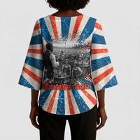 George Washington Carver Kimono Sleeve Blouse with Science Teaching Scene, Education Is the Key Quote - Wonder Print Shop
