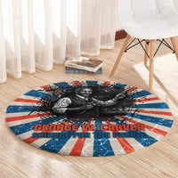 George Washington Carver Round Carpet with Science Teaching Scene, Education Is the Key Quote - Wonder Print Shop