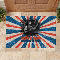 George Washington Carver Rubber Doormat with Science Teaching Scene, Education Is the Key Quote - Wonder Print Shop