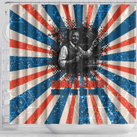 George Washington Carver Shower Curtain with Science Teaching Scene, Education Is the Key Quote - Wonder Print Shop