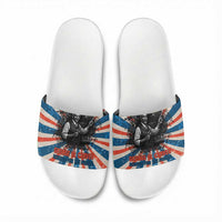 George Washington Carver Slide Sandals with Science Teaching Scene, Education Is the Key Quote - Wonder Print Shop