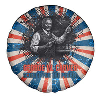 George Washington Carver Spare Tire Cover with Science Teaching Scene, Education Is the Key Quote - Wonder Print Shop