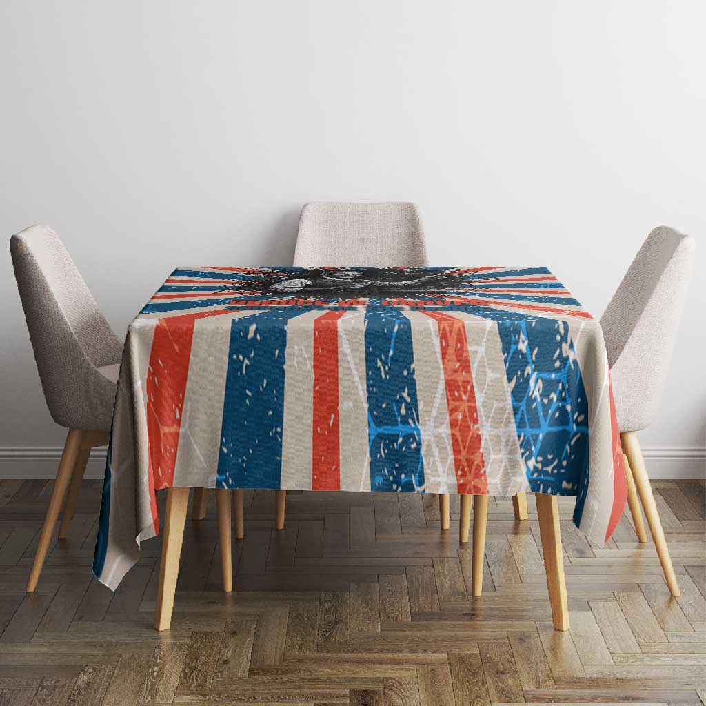 George Washington Carver Tablecloth with Science Teaching Scene, Education Is the Key Quote - Wonder Print Shop