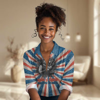 George Washington Carver Women Casual Shirt with Science Teaching Scene, Education Is the Key Quote - Wonder Print Shop