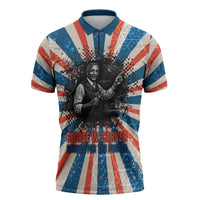 George Washington Carver Zipper Polo Shirt with Science Teaching Scene, Education Is the Key Quote - Wonder Print Shop
