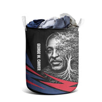 George Washington Carver Laundry Basket with Tree Portrait Illustration, Nature Is the Greatest Teacher Quote - Wonder Print Shop
