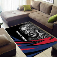 George Washington Carver Area Rug with Tree Portrait Illustration, Nature Is the Greatest Teacher Quote - Wonder Print Shop