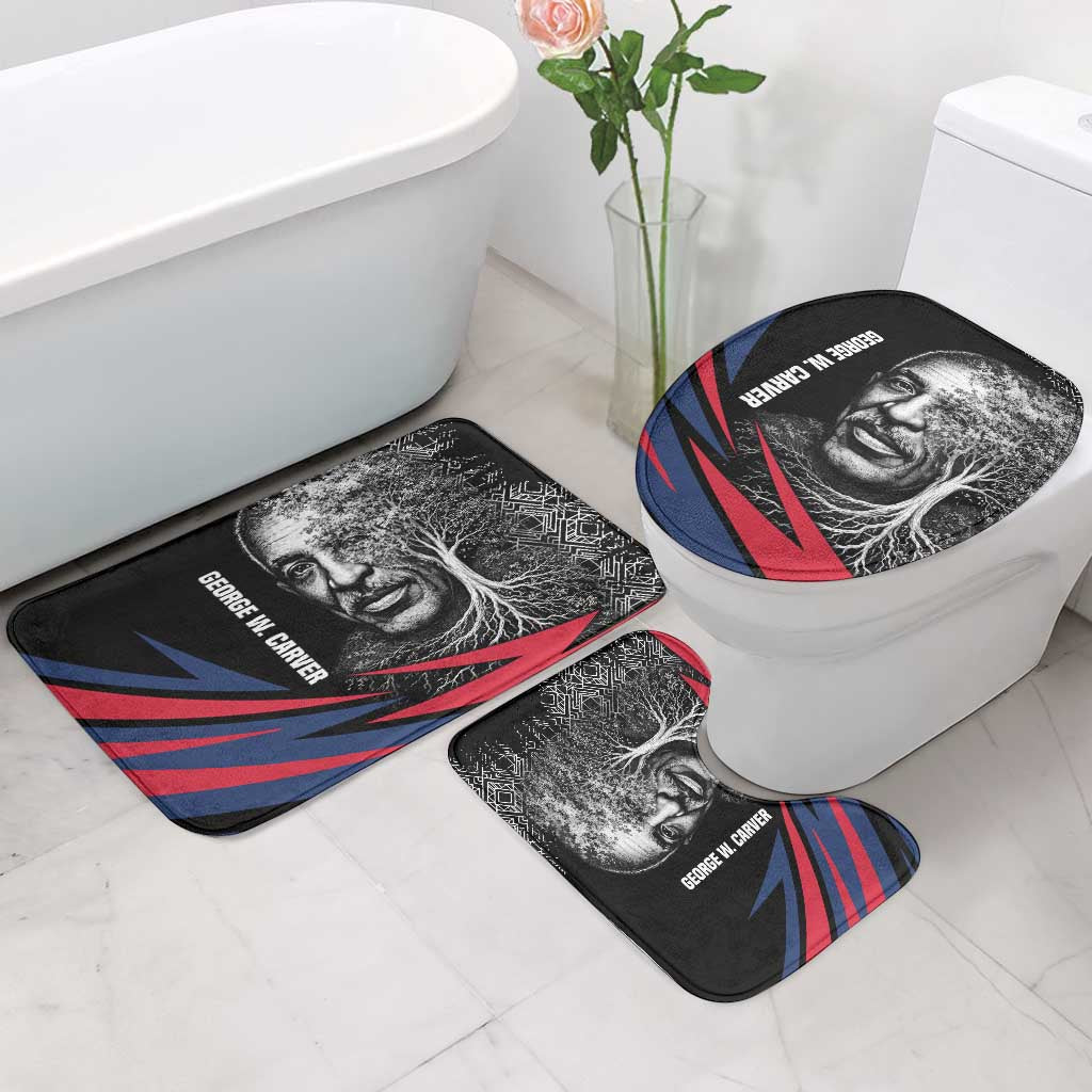 George Washington Carver Bathroom Set with Tree Portrait Illustration, Nature Is the Greatest Teacher Quote - Wonder Print Shop
