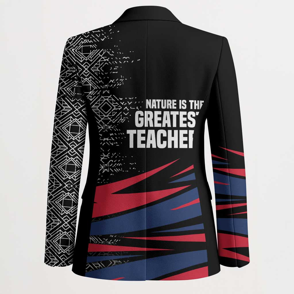 George Washington Carver Blazer with Tree Portrait Illustration, Nature Is the Greatest Teacher Quote - Wonder Print Shop