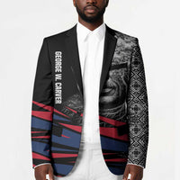 George Washington Carver Blazer with Tree Portrait Illustration, Nature Is the Greatest Teacher Quote - Wonder Print Shop