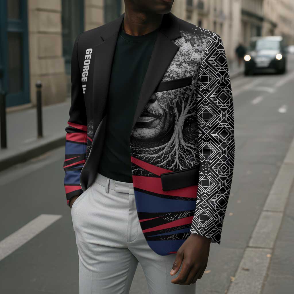 George Washington Carver Blazer with Tree Portrait Illustration, Nature Is the Greatest Teacher Quote - Wonder Print Shop