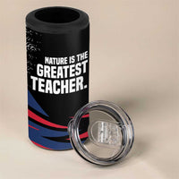 George Washington Carver 4 in 1 Can Cooler Tumbler with Tree Portrait Illustration, Nature Is the Greatest Teacher Quote - Wonder Print Shop