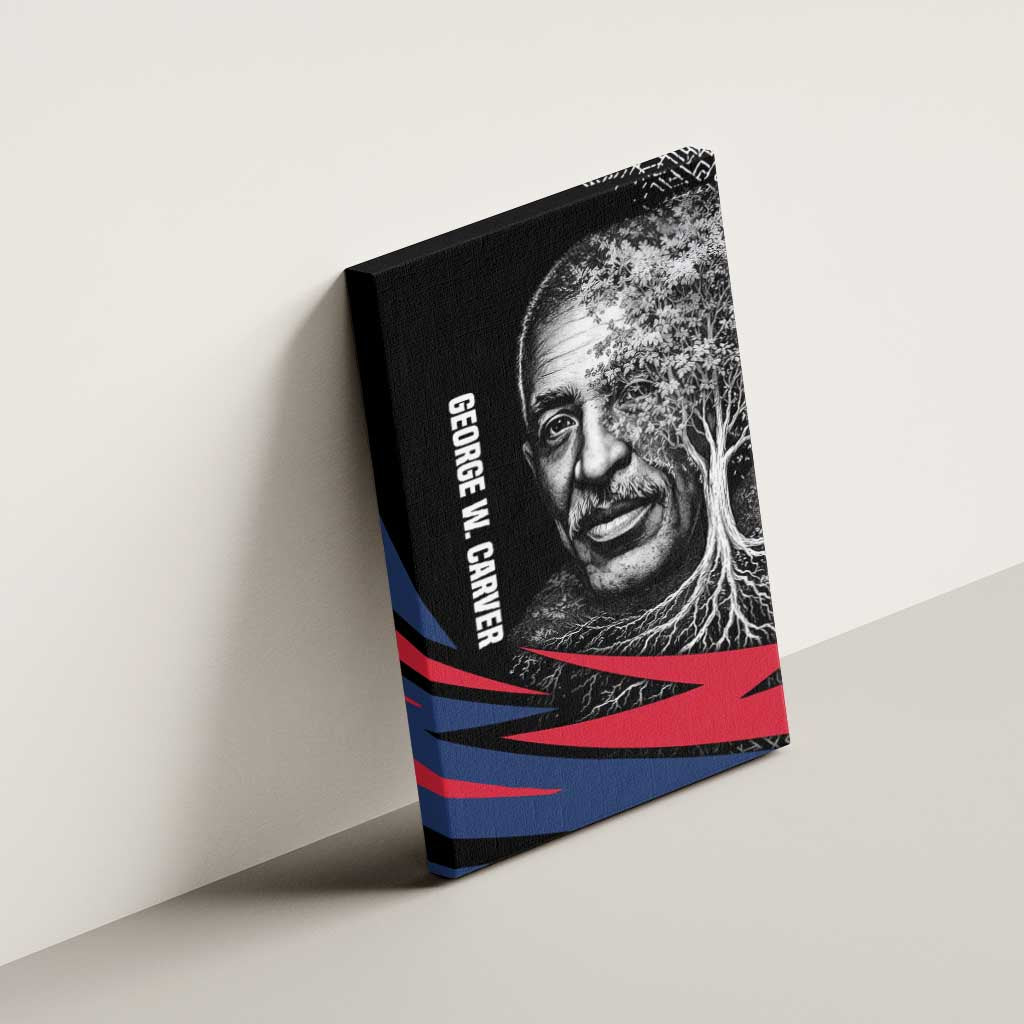 George Washington Carver Canvas Wall Art with Tree Portrait Illustration, Nature Is the Greatest Teacher Quote - Wonder Print Shop